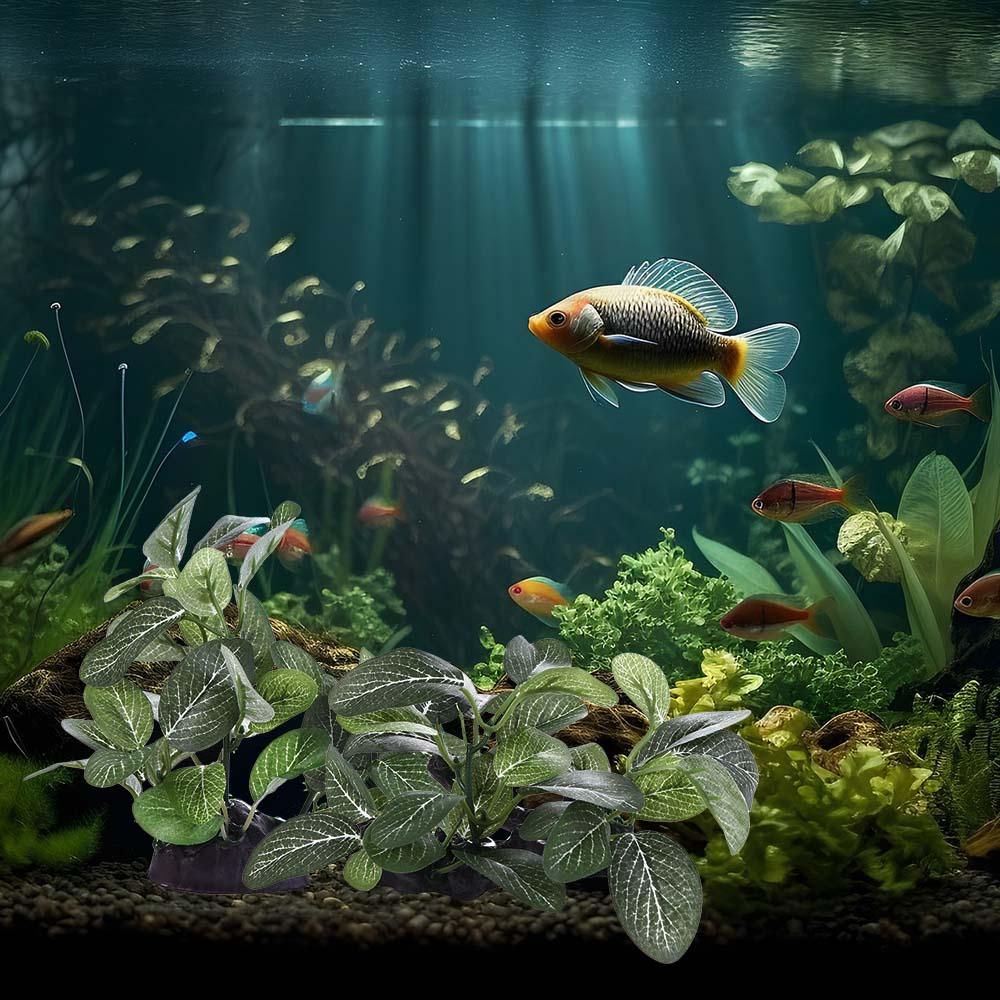 Planted Aquarium Jar - Искусственные растения из шелковистого пластика для