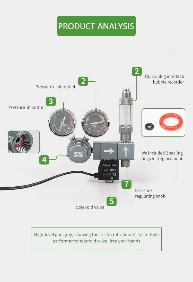 Регулятор CO2 для аквариума с  – обзор и цена Co2 Regulator Dual Stage