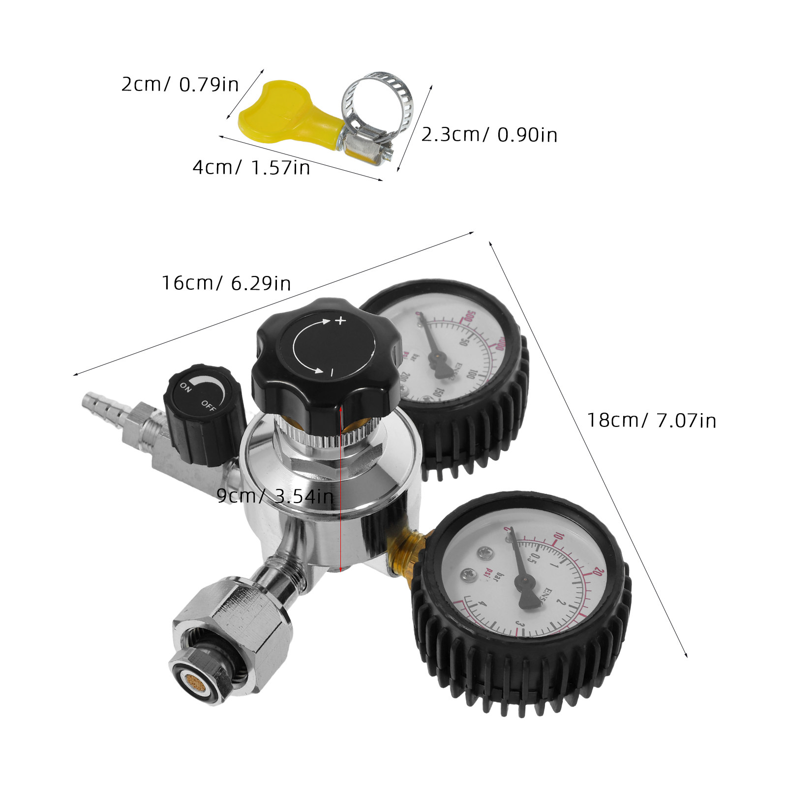 1 комплект пивоваренного обору – обзор и цена Co2 Regulator Dual Stage